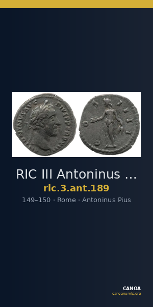 RIC III Antoninus Pius 189 — CANOA