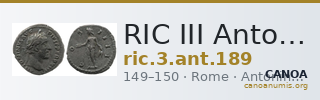 RIC III Antoninus Pius 189 — CANOA