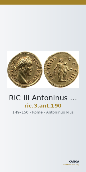 RIC III Antoninus Pius 190 — CANOA