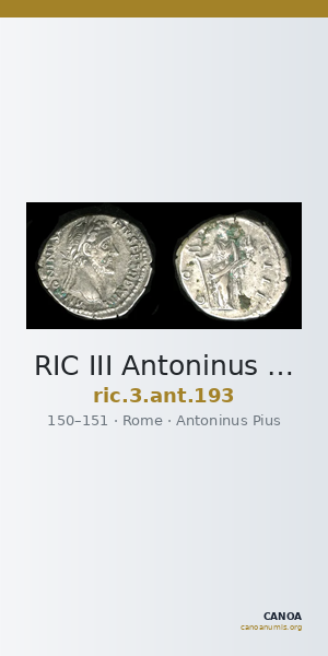 RIC III Antoninus Pius 193 — CANOA
