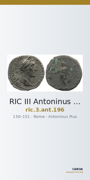 RIC III Antoninus Pius 196 — CANOA