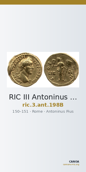 RIC III Antoninus Pius 198B — CANOA