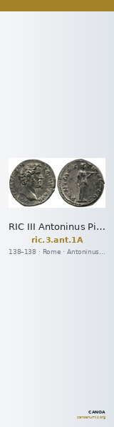 RIC III Antoninus Pius 1A — CANOA