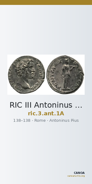 RIC III Antoninus Pius 1A — CANOA