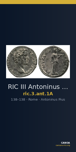RIC III Antoninus Pius 1A — CANOA