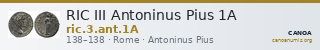 RIC III Antoninus Pius 1A — CANOA