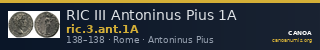 RIC III Antoninus Pius 1A — CANOA