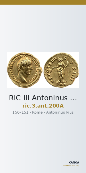 RIC III Antoninus Pius 200A — CANOA