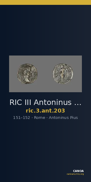 RIC III Antoninus Pius 203 — CANOA