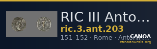 RIC III Antoninus Pius 203 — CANOA