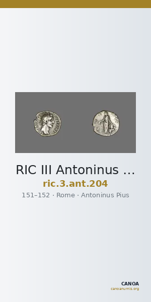 RIC III Antoninus Pius 204 — CANOA