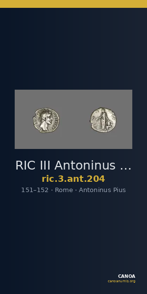 RIC III Antoninus Pius 204 — CANOA