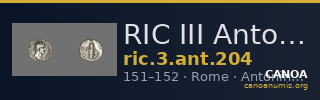RIC III Antoninus Pius 204 — CANOA