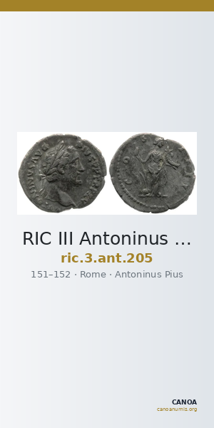 RIC III Antoninus Pius 205 — CANOA