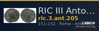 RIC III Antoninus Pius 205 — CANOA