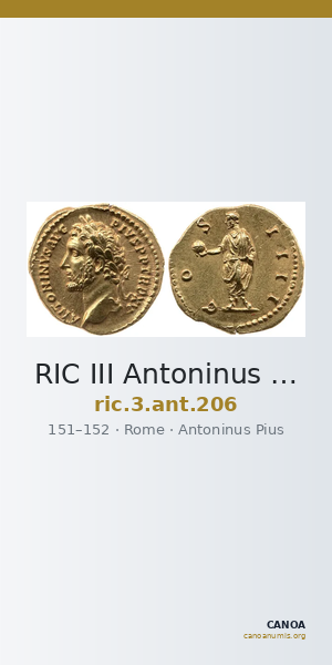 RIC III Antoninus Pius 206 — CANOA