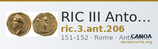 RIC III Antoninus Pius 206 — CANOA