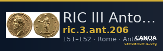 RIC III Antoninus Pius 206 — CANOA