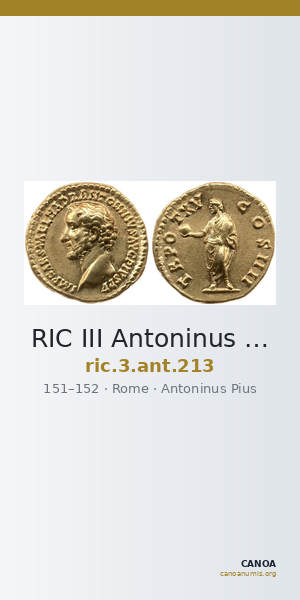 RIC III Antoninus Pius 213 — CANOA