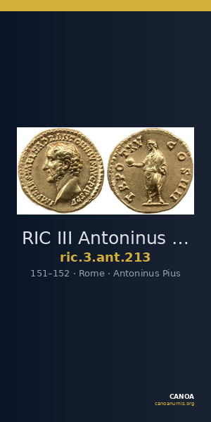 RIC III Antoninus Pius 213 — CANOA