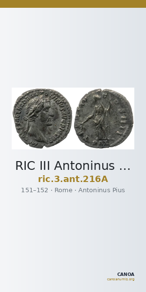 RIC III Antoninus Pius 216A — CANOA