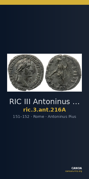 RIC III Antoninus Pius 216A — CANOA