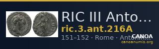 RIC III Antoninus Pius 216A — CANOA
