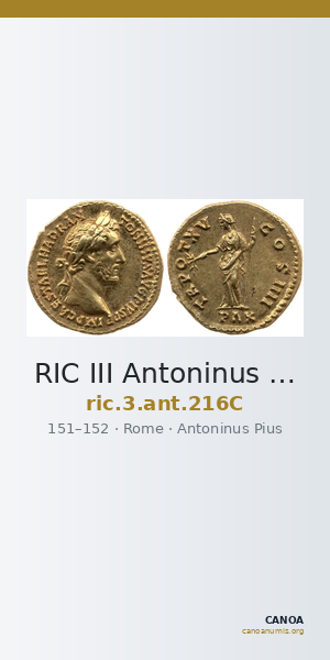 RIC III Antoninus Pius 216C — CANOA