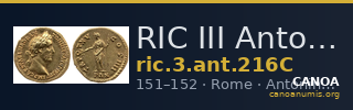 RIC III Antoninus Pius 216C — CANOA