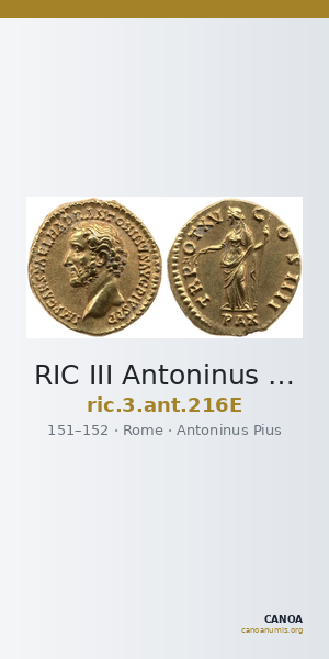 RIC III Antoninus Pius 216E — CANOA