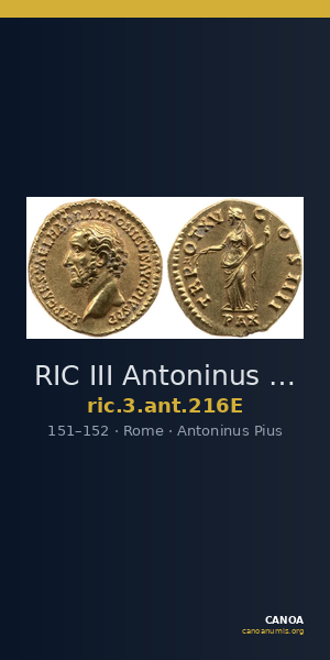 RIC III Antoninus Pius 216E — CANOA