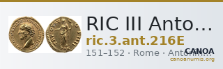 RIC III Antoninus Pius 216E — CANOA