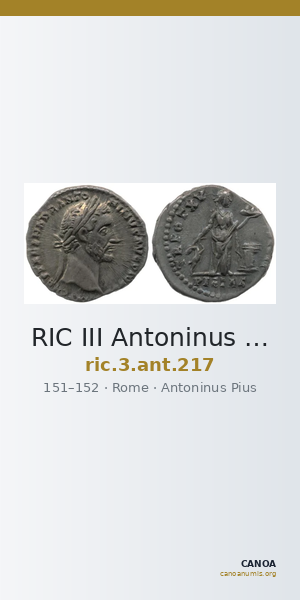 RIC III Antoninus Pius 217 — CANOA