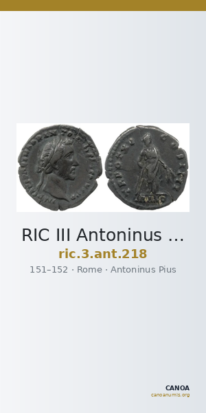 RIC III Antoninus Pius 218 — CANOA