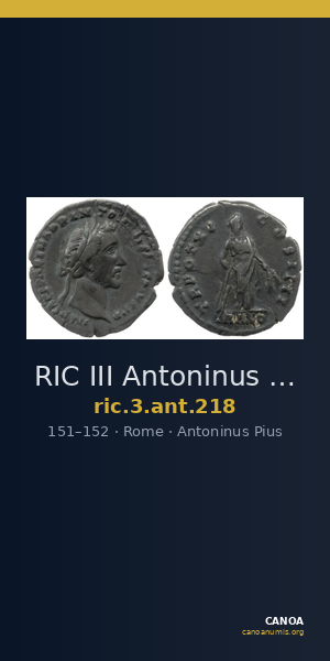 RIC III Antoninus Pius 218 — CANOA