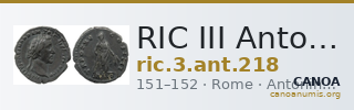 RIC III Antoninus Pius 218 — CANOA