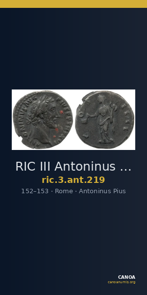 RIC III Antoninus Pius 219 — CANOA