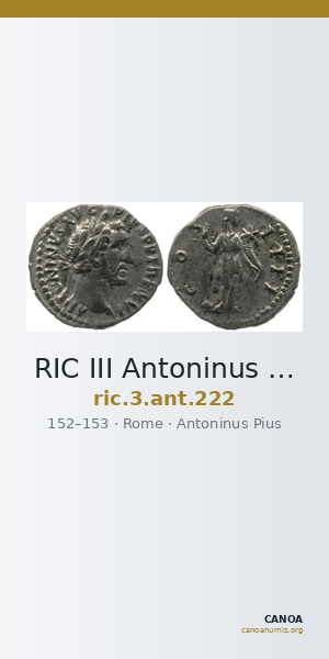 RIC III Antoninus Pius 222 — CANOA