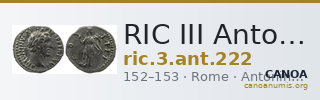 RIC III Antoninus Pius 222 — CANOA