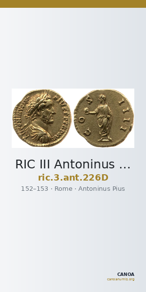 RIC III Antoninus Pius 226D — CANOA