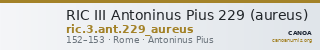 RIC III Antoninus Pius 229 (aureus) — CANOA