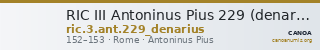 RIC III Antoninus Pius 229 (denarius) — CANOA
