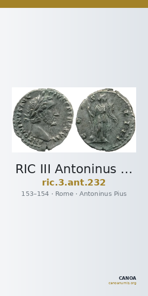RIC III Antoninus Pius 232 — CANOA