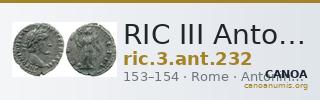 RIC III Antoninus Pius 232 — CANOA