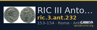 RIC III Antoninus Pius 232 — CANOA