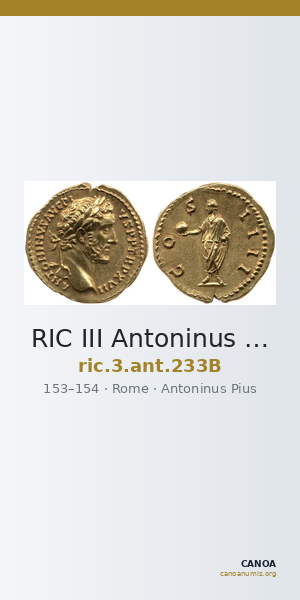 RIC III Antoninus Pius 233B — CANOA