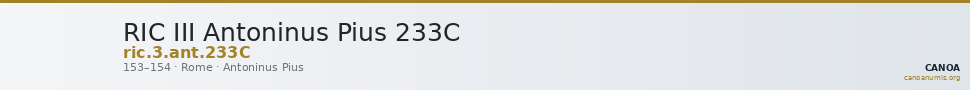 RIC III Antoninus Pius 233C — CANOA