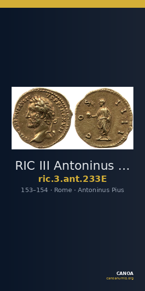 RIC III Antoninus Pius 233E — CANOA