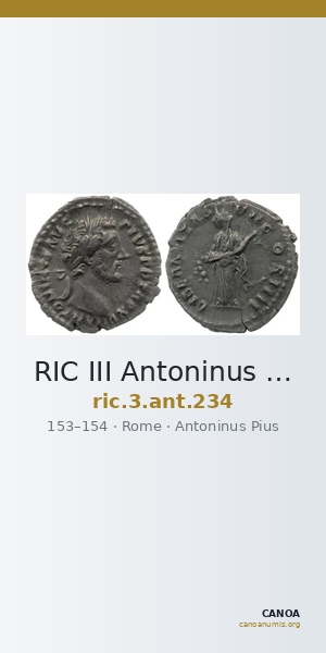 RIC III Antoninus Pius 234 — CANOA