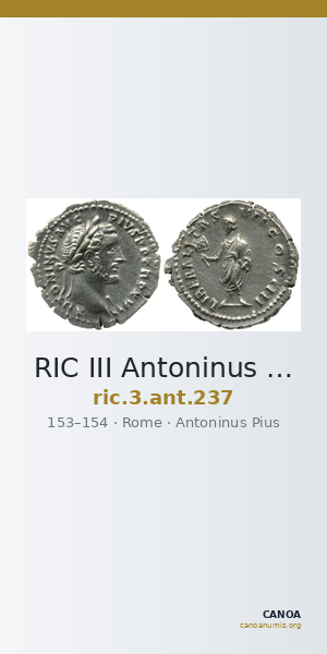 RIC III Antoninus Pius 237 — CANOA